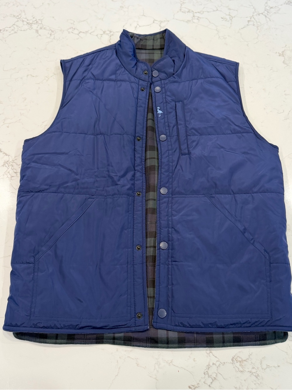 Tailorbyrd Quilted Puffer Vest - Blue